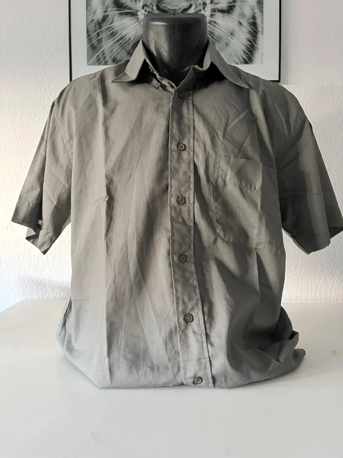 Camisa de Manga Curta Cinza Fictif Collection – Conforto e Chique Casual – Tamanho S (T/2) – photo 2